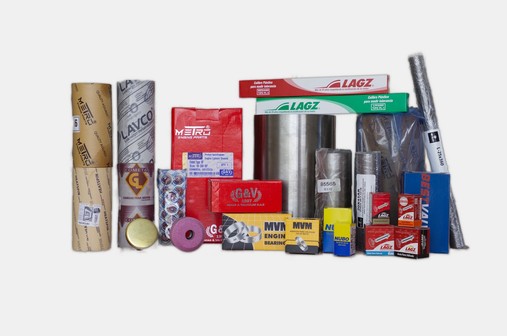 Marcas y productos distribuidos por Guías y Válvulas